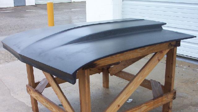 1966 Chevelle 2" Cowl Induction Bolt-On Fiberglass Hood (Open Frame) - Glasstek H1109 product image