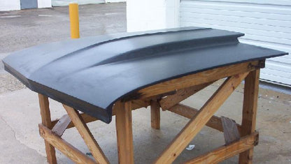 1966 Chevelle 2" Cowl Induction Bolt-On Fiberglass Hood (Open Frame) - Glasstek H1109 product image