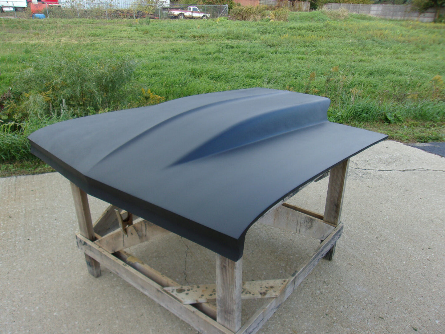 1966 Chevelle 4" Cowl Induction Bolt-On Fiberglass Hood (Open Frame) - Glasstek H1111 product image