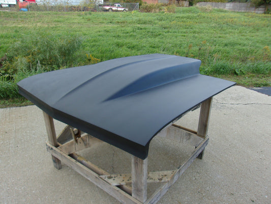 1966 Chevelle 4" Cowl Induction Bolt-On Fiberglass Hood (Open Frame) - Glasstek H1111 product image