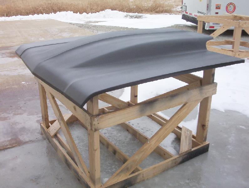 1964 Chevelle 4" Cowl Induction Bolt-On Fiberglass Hood (Full Frame) - Glasstek H1124 product image