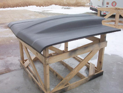 1964 Chevelle 4" Cowl Induction Bolt-On Fiberglass Hood (Full Frame) - Glasstek H1124 product image