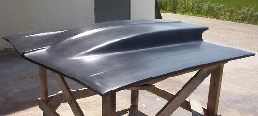 1965-1966 Impala 4" Cowl Induction Bolt-On Fiberglass Hood - Glasstek H1161 product image