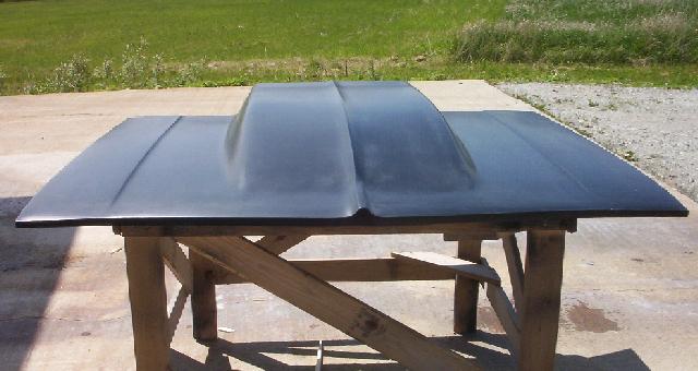 1965-1966 Impala 4" Cowl Induction Bolt-On Fiberglass Hood - Glasstek H1161 - view 2