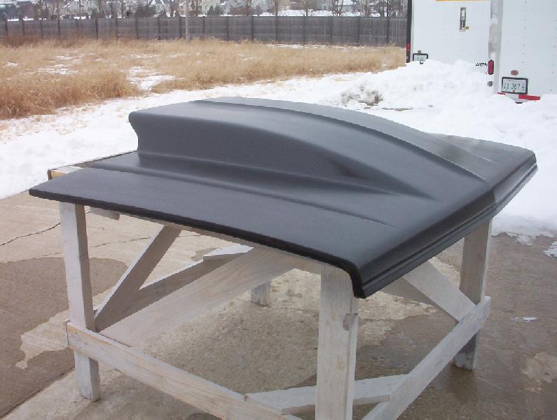 1982-1993 S-10 / S-15 4" Cowl Induction Bolt-On Fiberglass Hood - Glasstek H1164 product image