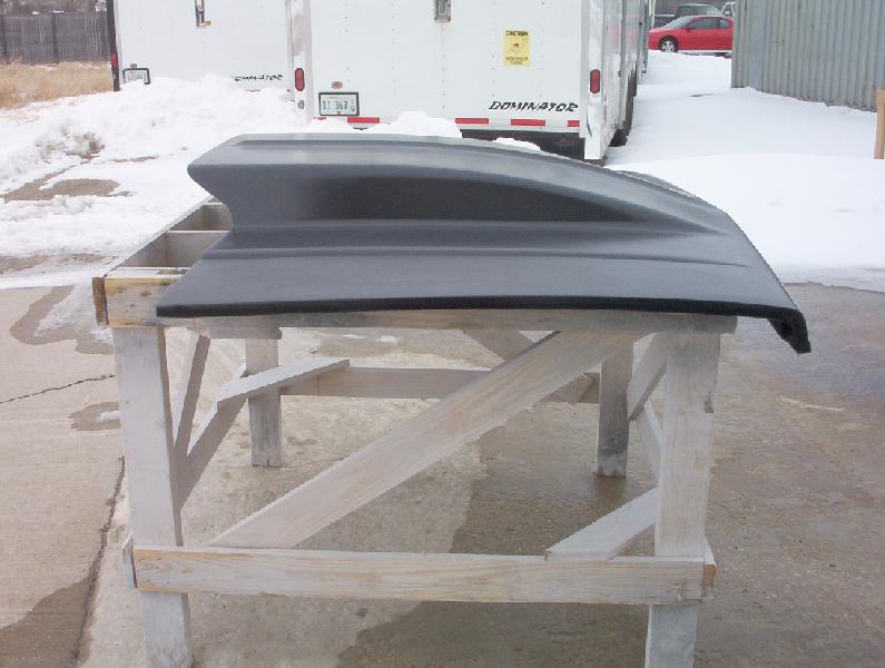 1982-1993 S-10 / S-15 4" Cowl Induction Bolt-On Fiberglass Hood - Glasstek H1164 - view 3