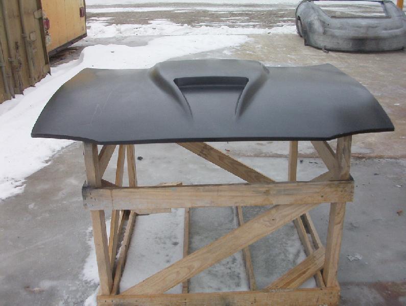 1993-1997 Camaro SS Style Bolt-On Fiberglass Hood - Glasstek H1168 product image