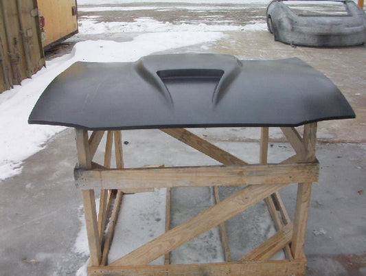 1993-1997 Camaro SS Style Bolt-On Fiberglass Hood - Glasstek H1168 product image