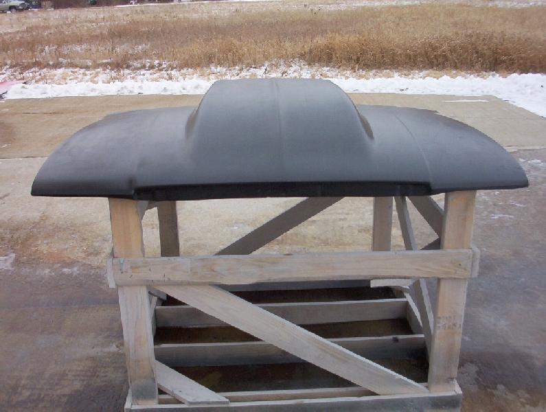 1991-1996 Impala / Caprice 4" Cowl Induction Bolt-On Fiberglass Hood - Glasstek H1190 product image