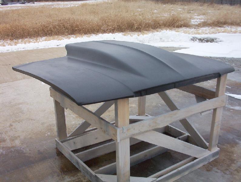 1991-1996 Impala / Caprice 4" Cowl Induction Bolt-On Fiberglass Hood - Glasstek H1190 - view 2