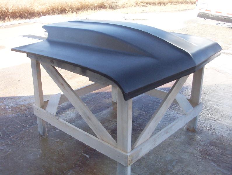 1966-1967 Nova / Chevy Ii 5" Cowl Induction Bolt-On Fiberglass Hood - Glasstek H1216 - view 2