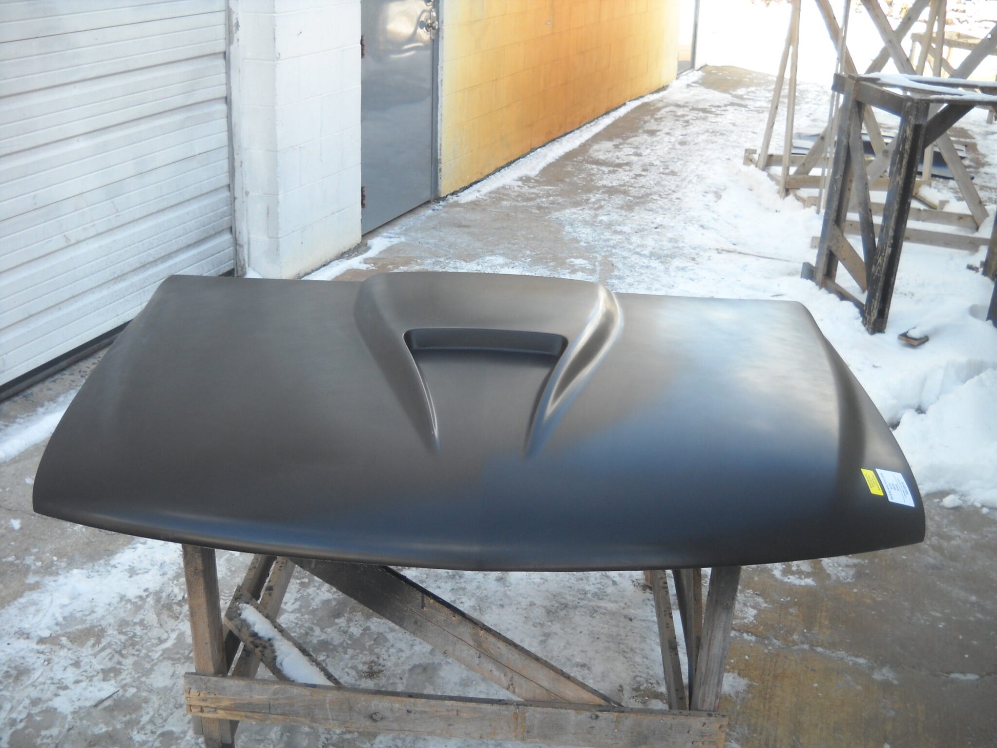1999-2002 Chevrolet Truck Bolt-On Fiberglass Hood With SS Camaro Style Scoop - Glasstek H1218 - view 2
