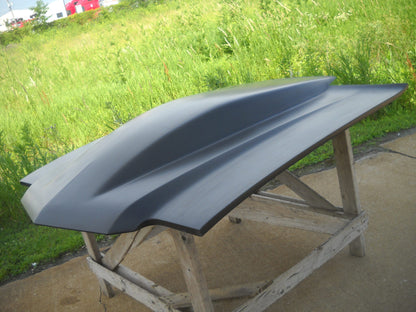 1970-1972 Chevelle 5" Sunoco / Bubble Style Bolt-On Fiberglass Hood - Glasstek H1321 - view 2