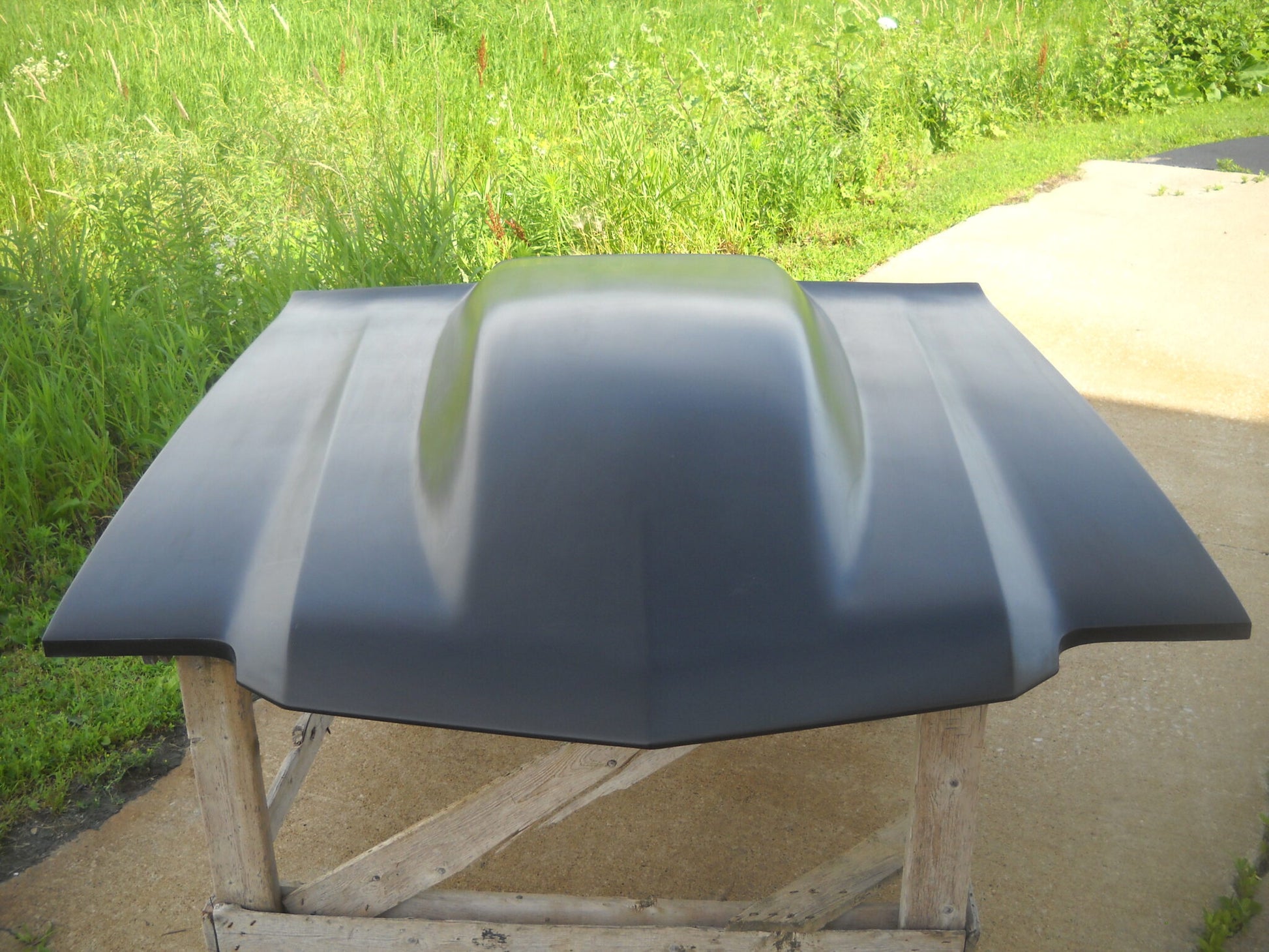 1970-1972 Chevelle 5" Sunoco / Bubble Style Bolt-On Fiberglass Hood - Glasstek H1321 product image