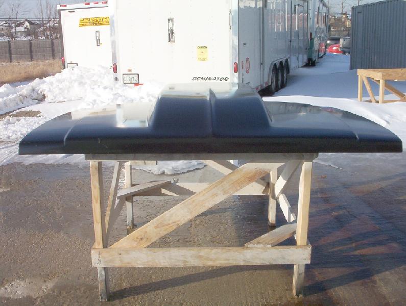 1981-1991 Chevrolet / GMC Truck 4" Cowl Induction Bolt-On Fiberglass Hood - Glasstek H1222 - view 2