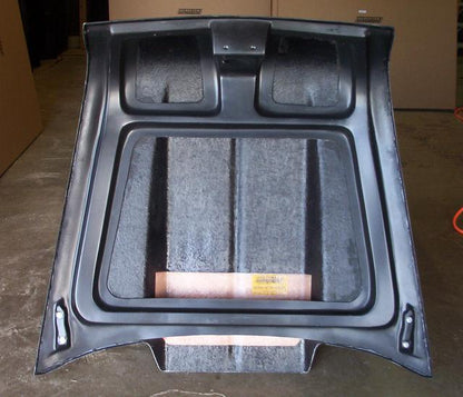 1955 Chevy 4" Cowl Induction Bolt-On Fiberglass Hood - Glasstek H1252 - view 3
