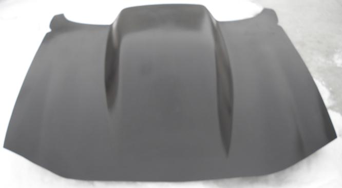 1998-2002 Camaro 5" Sunoco / Bubble Style Cowl Induction Pin-On Fiberglass Hood Extended To Windshield - Glasstek H1262