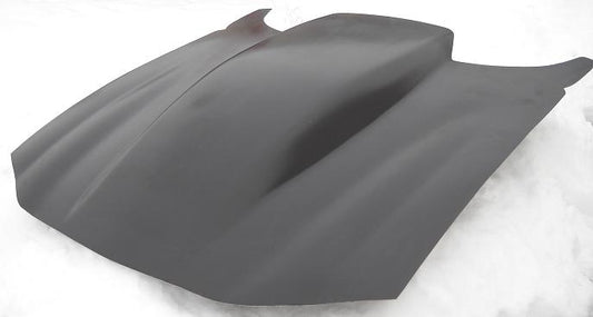 1998-2002 Camaro 5" Sunoco / Bubble Style Cowl Induction Pin-On Fiberglass Hood Extended To Windshield - Glasstek H1262