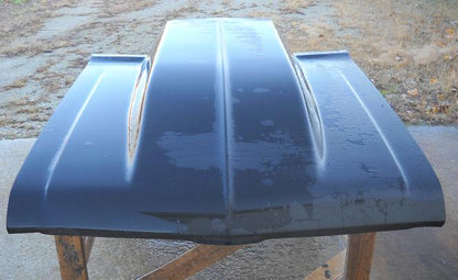 1968-1974 Nova / Chevy Ii 6" Cowl Induction Pin-On Fiberglass Hood With Cowl Panel (Extended To W/S) - Glasstek H1286 - view