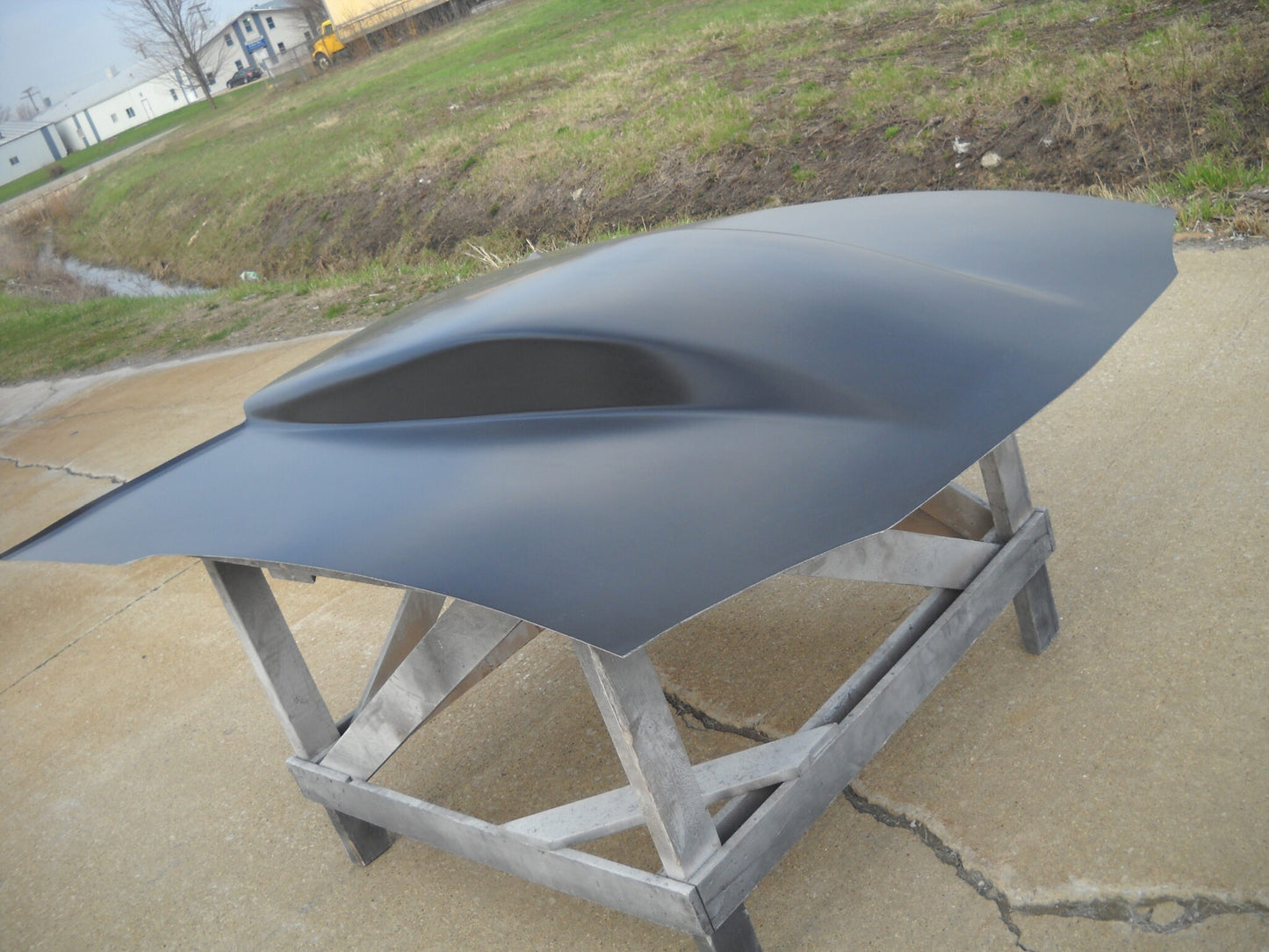 1993-1997 Camaro 5" Sunoco Style Cowl Induction Extended Pin-On Fiberglass Hood (To Windshield) - Glasstek H1302 product