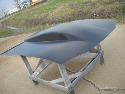 1993-1997 Camaro 5" Sunoco Style Cowl Induction Extended Pin-On Fiberglass Hood (To Windshield) - Glasstek H1302 product