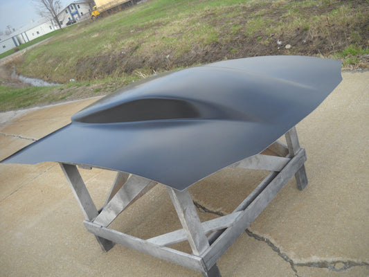 1993-1997 Camaro 5" Sunoco Style Cowl Induction Extended Pin-On Fiberglass Hood (To Windshield) - Glasstek H1302 product