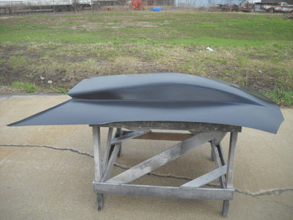 1993-1997 Camaro 5" Sunoco Style Cowl Induction Extended Pin-On Fiberglass Hood (To Windshield) - Glasstek H1302 - view 3