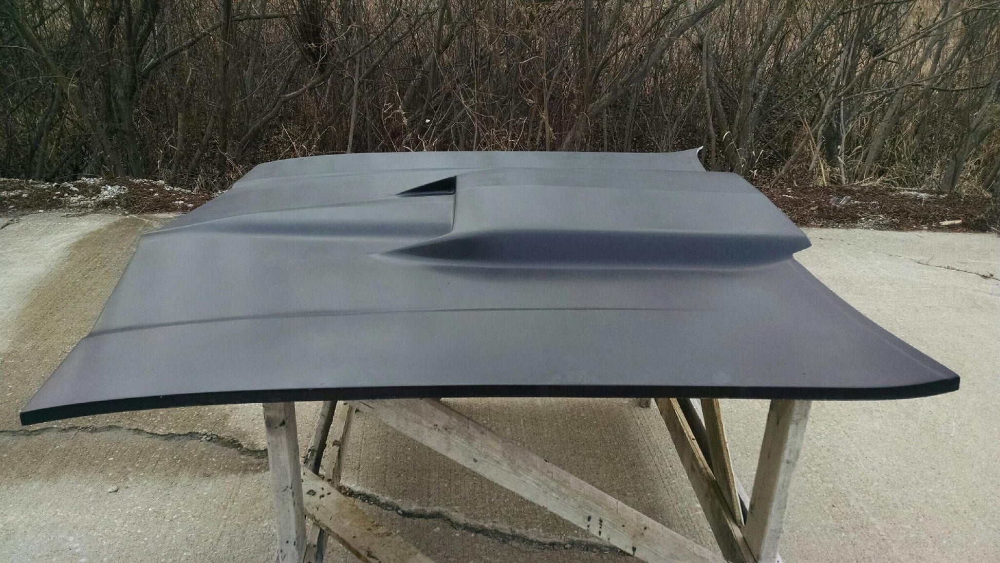 1968-1969 Chevelle "Stinger" Style Bolt-On Fiberglass Hood - Glasstek H1304 - view 3