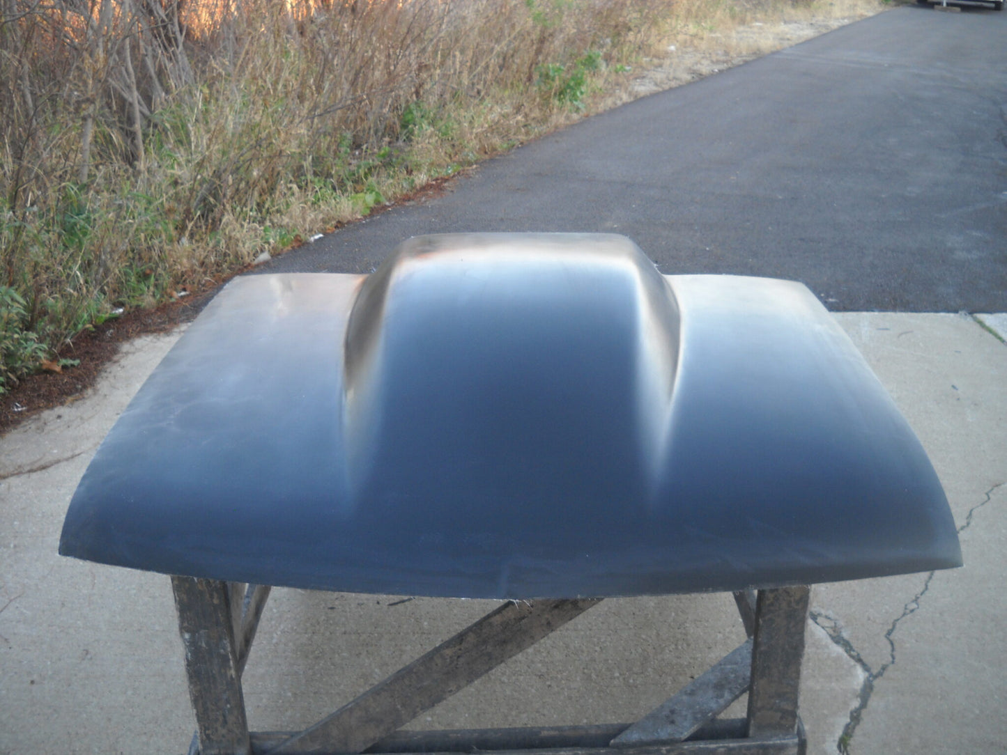 1994-2004 S-10 5" Tall Sunoco / Bubble Style Cowl Induction Extended Pin-On Fiberglass Hood (Hood Is Extra Long) - Glasstek