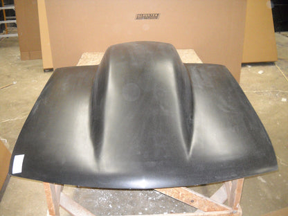 1994-2004 S-10 6 1/2" Tall Sunoco / Bubble Style Cowl Inductuion Extended Pin-On Fiberglass Hood (Extra Long) - Glasstek