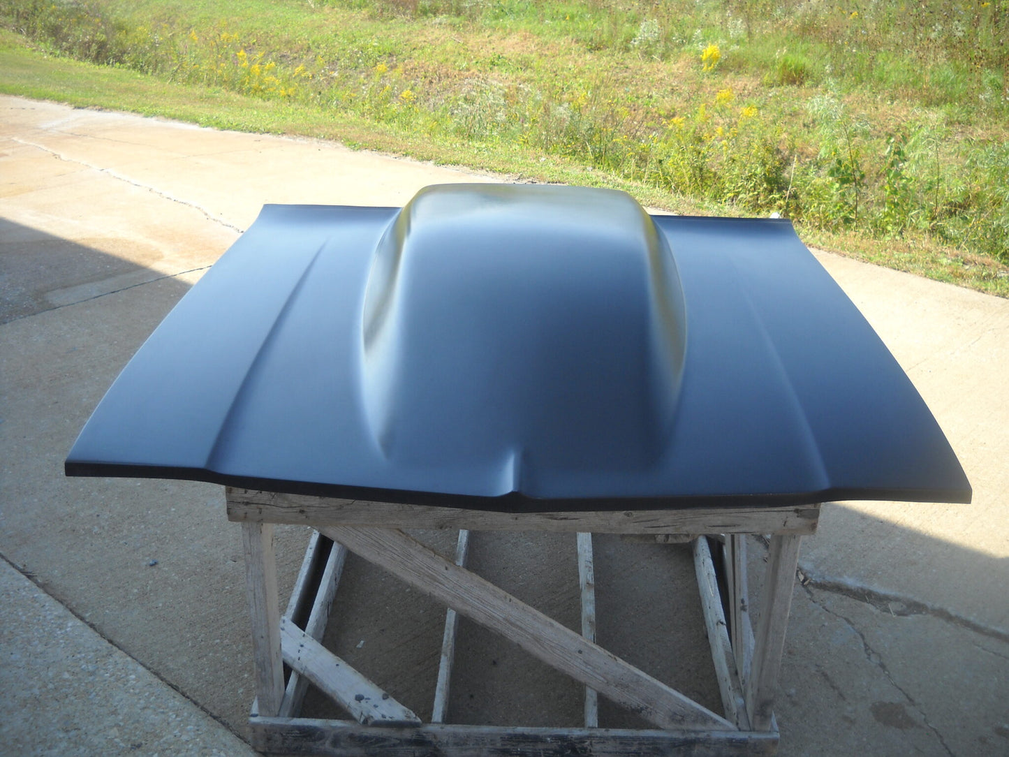 1968-1969 Chevelle 5" Sunoco / Bubble Style Cowl Induction Bolt-On Fiberglass Hood - Glasstek H1315 product image