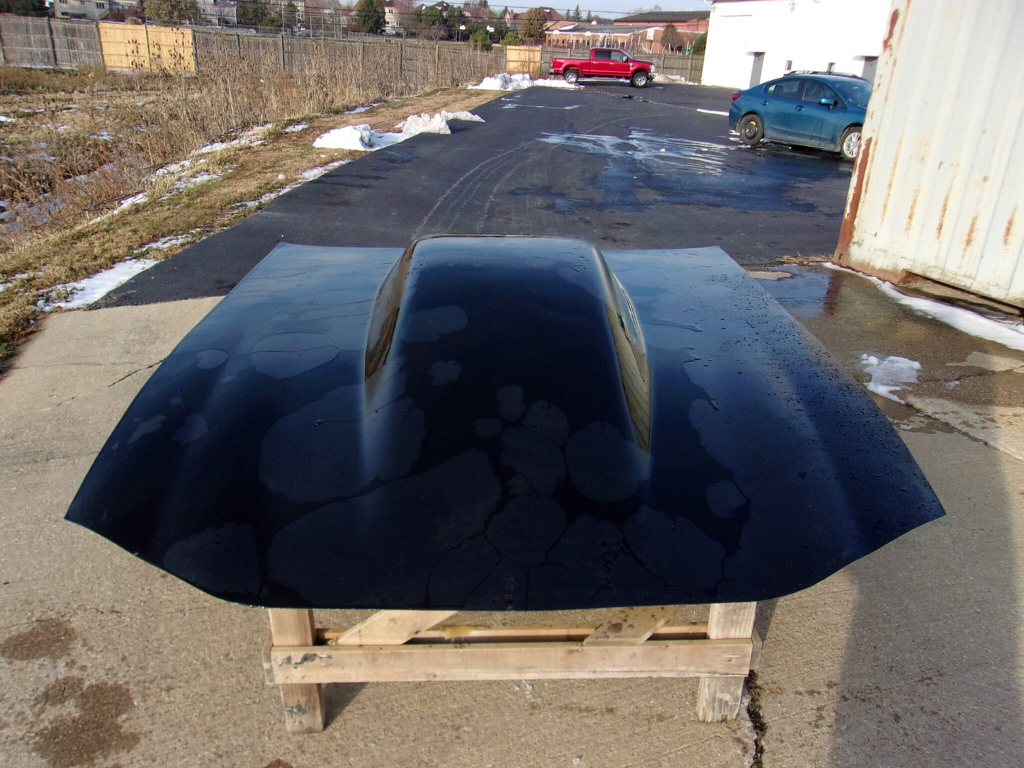 1998-2002 Camaro 6 1/2" Sunoco / Bubble Style Xxl Pin-On Fiberglass Hood (Fits 98-02 Camaro Ext. Front End) - Glasstek H1319