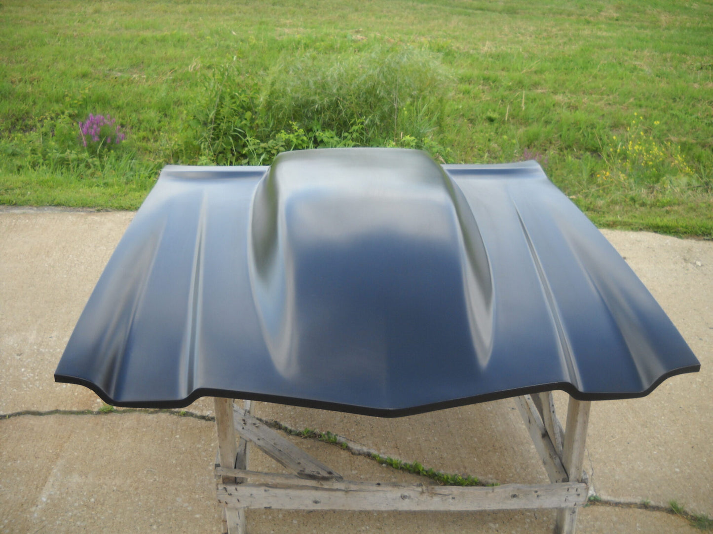 1970-1981 Camaro 5" Sunoco / Bubble Style Bolt-On Fiberglass Hood - Glasstek H1327 - view 2