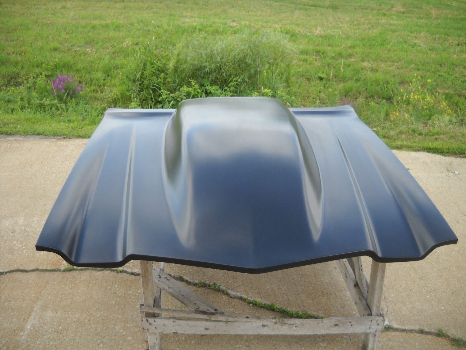 1970-1981 Camaro 5" Sunoco / Bubble Style Bolt-On Fiberglass Hood - Glasstek H1327 - view 2