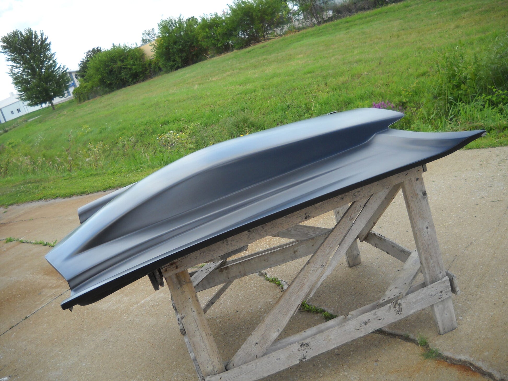 1970-1981 Camaro 5" Sunoco / Bubble Style Bolt-On Fiberglass Hood - Glasstek H1327 - view 3