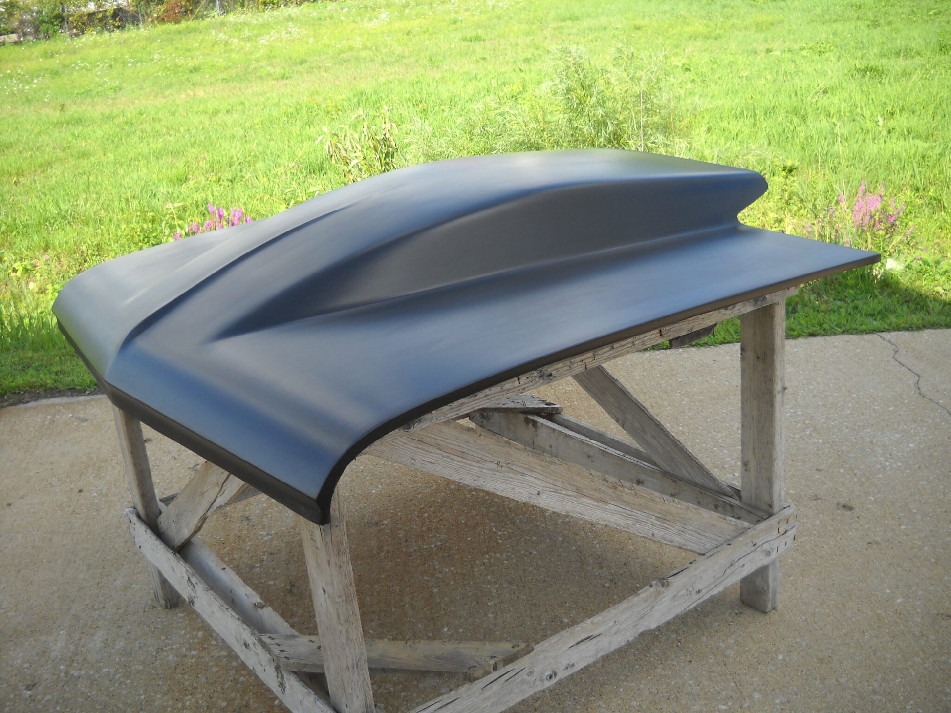 1966-1967 Nova / Chevy Ii 5" Sunoco / Bubble Style Style Bolt-On Fiberglass Hood - Glasstek H1329 - view 2