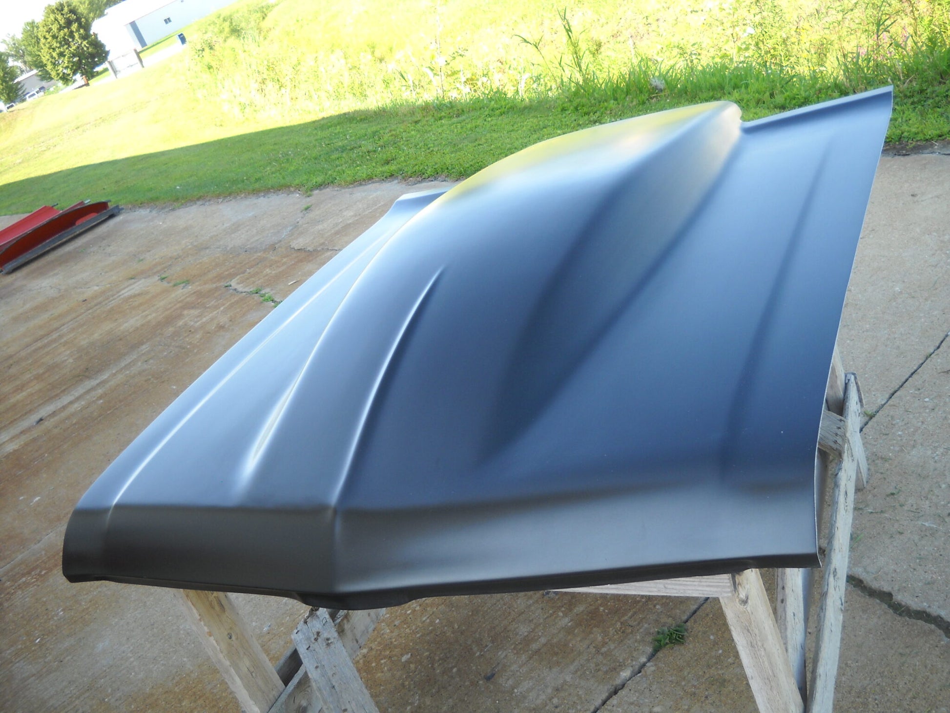 1968-1974 Nova / Chevy Ii 5" Sunoco Style Pin-On Fiberglass Hood With Cowl Panel (Extended To W/S) - Glasstek H1330 product