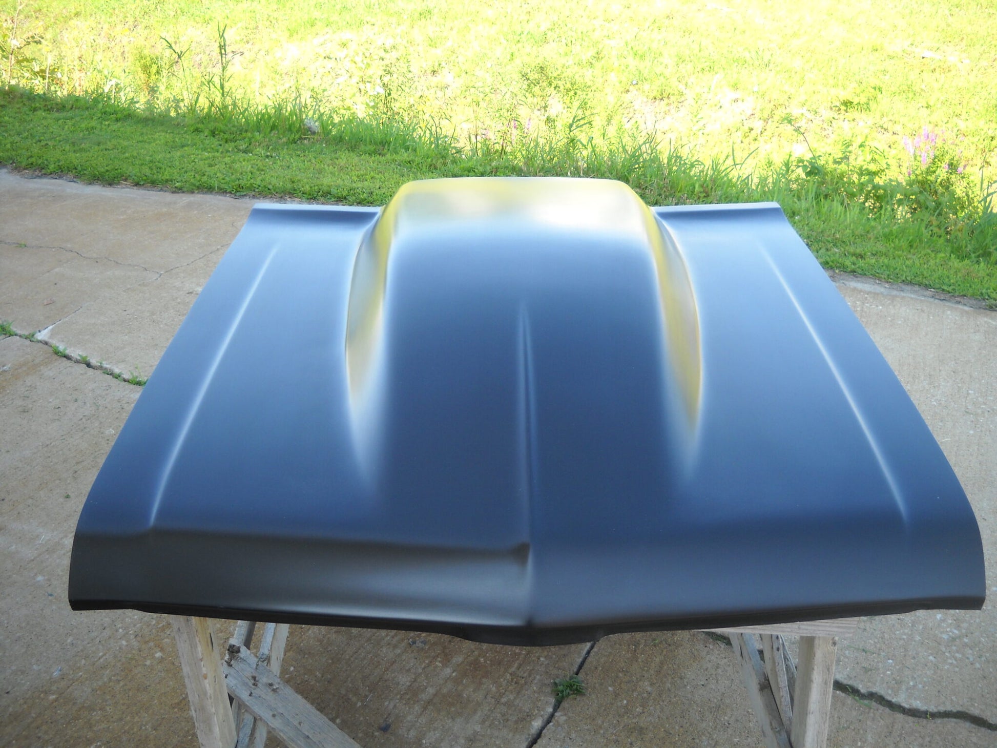 1968-1974 Nova / Chevy Ii 5" Sunoco Style Pin-On Fiberglass Hood With Cowl Panel (Extended To W/S) - Glasstek H1330 - view 2
