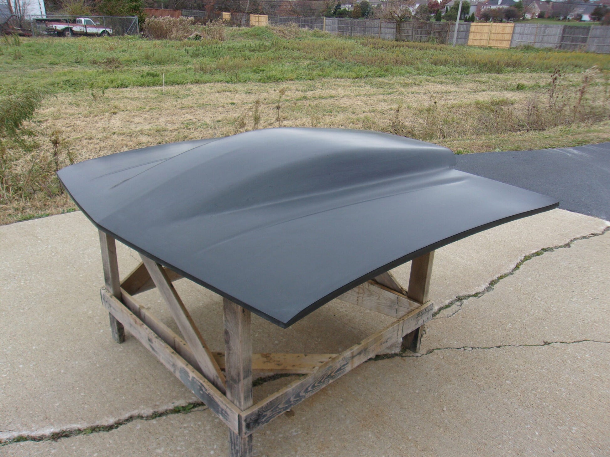 1982-1992 Camaro 5" Sunoco / Bubble Style Bolt-On Fiberglass Hood - Glasstek H1332 product image
