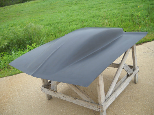 1967-1969 Camaro 6 1/2" Sunoco / Bubble Style Extended Pin-On Fiberglass Hood To Windshield - Glasstek H1333 product image