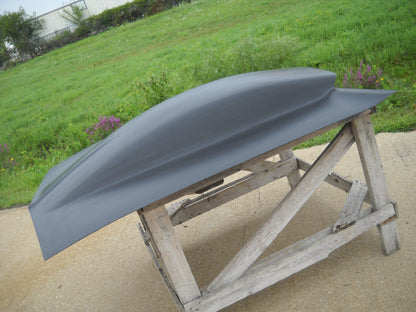1967-1969 Camaro 6 1/2" Sunoco / Bubble Style Extended Pin-On Fiberglass Hood To Windshield - Glasstek H1333 - view 2