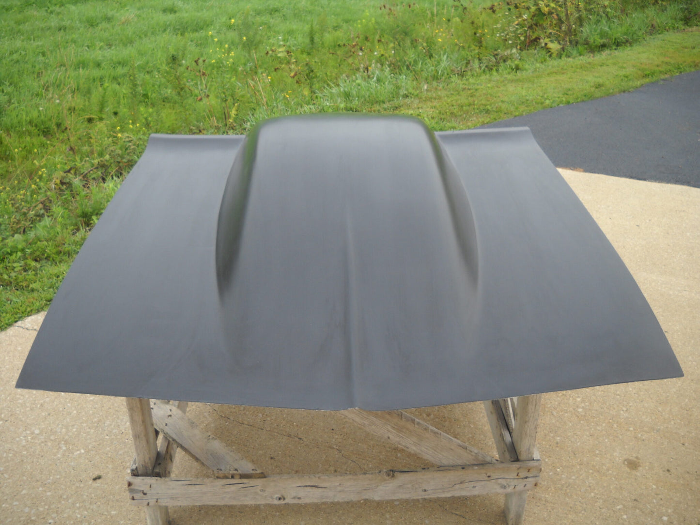 1967-1969 Camaro 6 1/2" Sunoco / Bubble Style Extended Pin-On Fiberglass Hood To Windshield - Glasstek H1333 - view 3