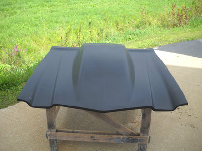 1970-1981 Camaro 6 1/2" Sunoco / Bubble Style Bolt-On Fiberglass Hood - Glasstek H1335 - view 3