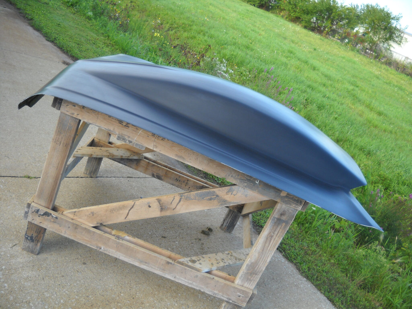 1968-1974 Nova / Chevy Ii 6 1/2" Sunoco / Bubble Style Pin-On Fiberglass Hood With Cowl Panel Extended To W/S - Glasstek