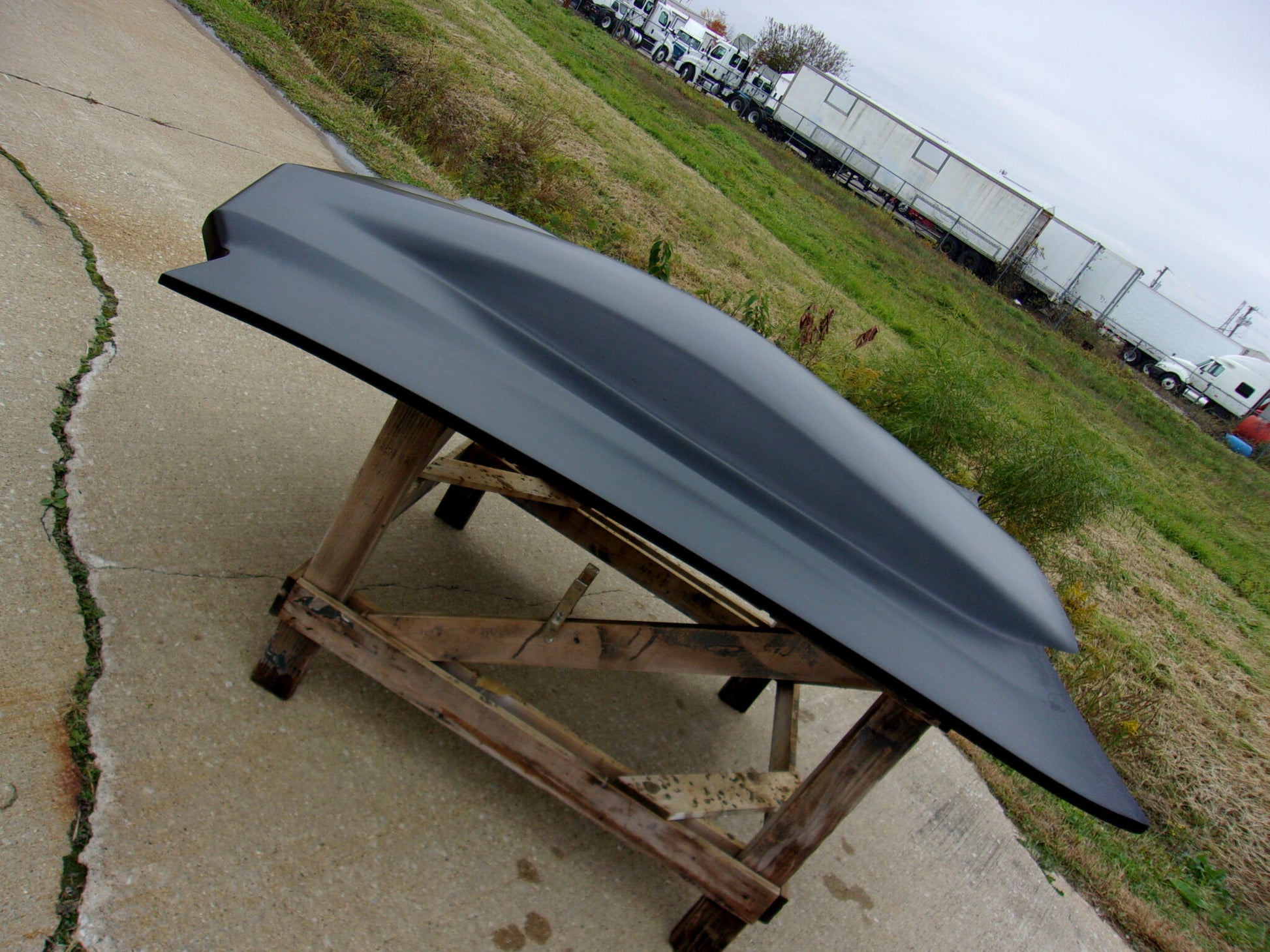 1970-1972 Monte Carlo 5" Sunoco / Bubble Style Bolt-On Fiberglass Hood - Glasstek H1338 - view 2