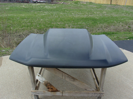 2002-2009 Trailblazer 4" Cowl Induction (Flat Top) Bolt-On Fiberglass Hood - Glasstek H1342 product image