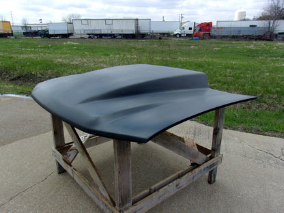 2002-2009 Trailblazer 4" Cowl Induction (Flat Top) Bolt-On Fiberglass Hood - Glasstek H1342 - view 2