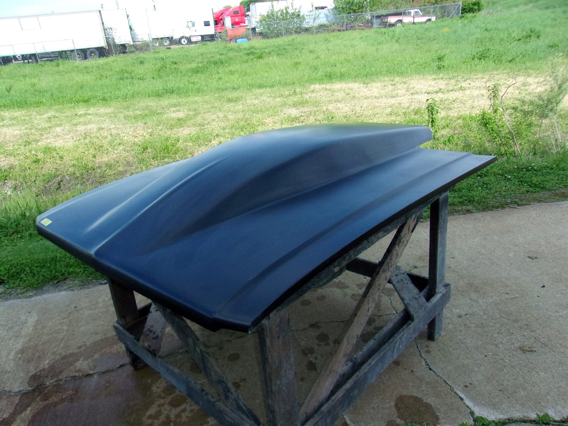 1975-1979 Nova 5" Sunoco / Bubble Style Bolt-On Fiberglass Hood - Glasstek H1340 - view 2