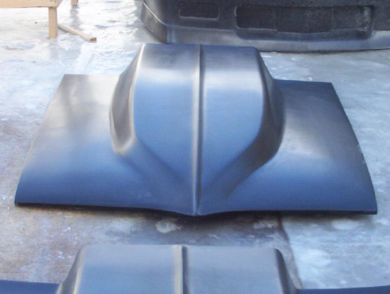 1967-1969 Firebird 5" Cowl Induction Bolt-On Fiberglass Hood - Glasstek H3037 product image