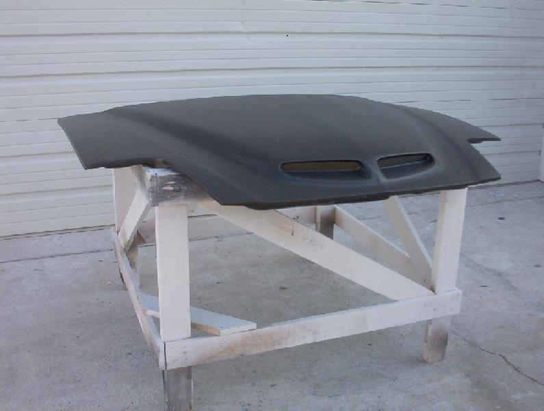 1993-1997 Firebird Ram Air Bolt-On Fiberglass Hood - Glasstek H3043 - view 2